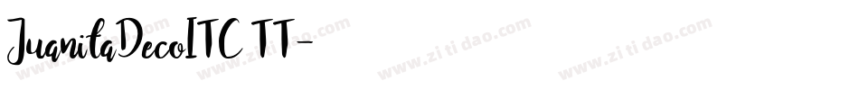 JuanitaDecoITC TT字体转换